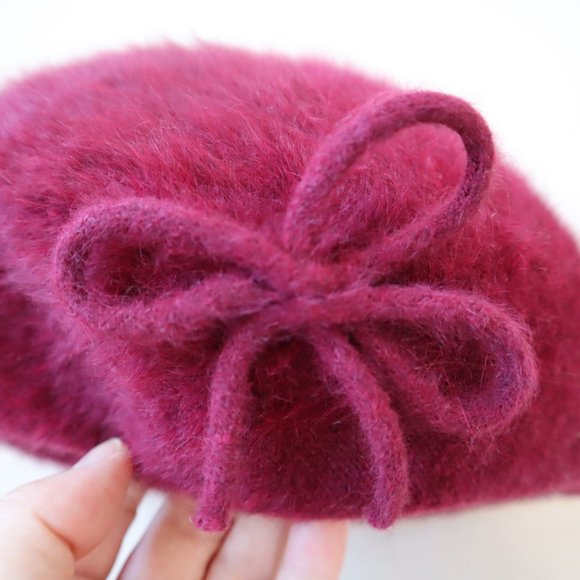 Raspberry Beret! Vintage Kangol - Picture 10 of 12